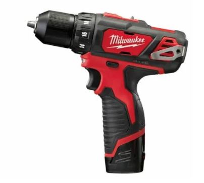 MILWAUKEE Cordless Drill 12V / 1.5 Ah, in Case M12BDD-152C, incl. 2 Batteries and Charger – to the product page on tooler.eu/en